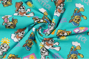 Jersey Digital "Paw Patrol", türkis, Oekotex, 0,5 m